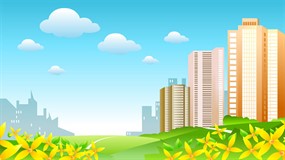 卡通小区场景flash动画